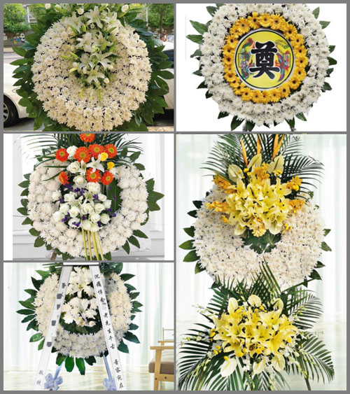 湖北黄冈市黄梅县濯港镇张上屋村花圈速递